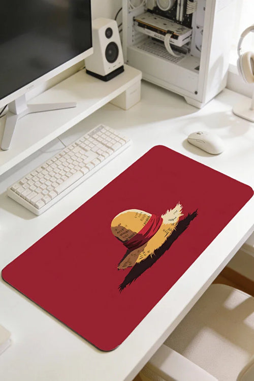 One Piece Luffy Şapka Desenli Oyuncu Mouse Pad