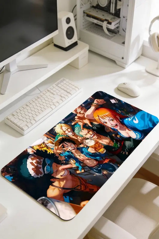 One Piece Luffy, Zoro, Nami, Sanji & Usopp Desenli Oyuncu Mouse Pad
