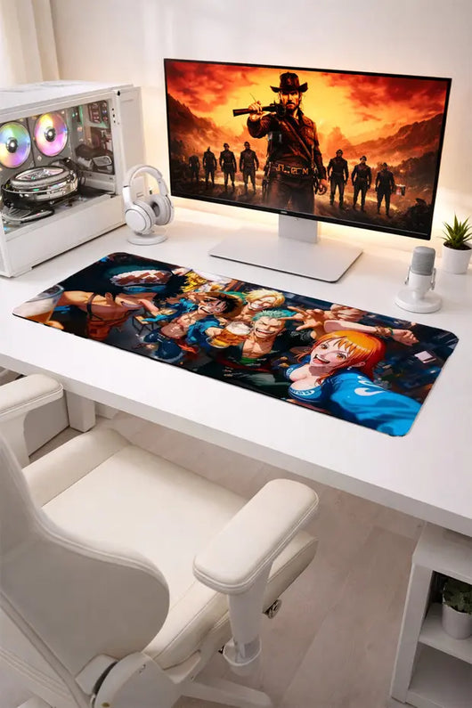 One Piece Luffy, Zoro, Nami, Sanji & Usopp Desenli Oyuncu Mouse Pad