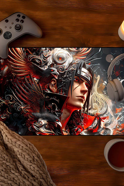 Naruto Itachi Uchiha Karga Desenli Oyuncu Mouse Pad
