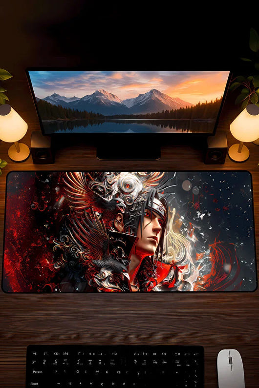 Naruto Itachi Uchiha Karga Desenli Oyuncu Mouse Pad