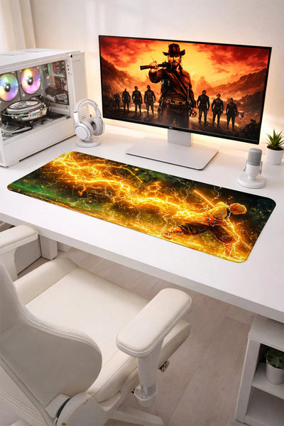 Zenitsu Agatsuma Yıldırım Efektli Oyuncu Mouse Pad